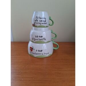 Ganz Ceramic Stacking measuring cups. Ladybug.